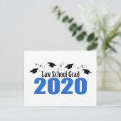 Law School Grad 2020 Invitation de carte postale ( (Debout devant)