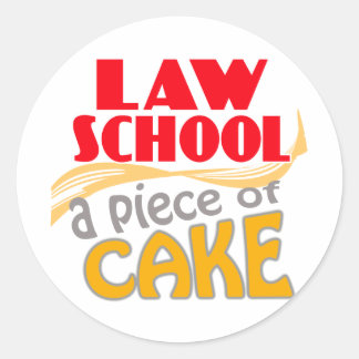 Law School - Piece of Cake Ronde Sticker