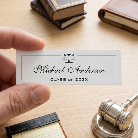 Law School Student Name Card Insert Card