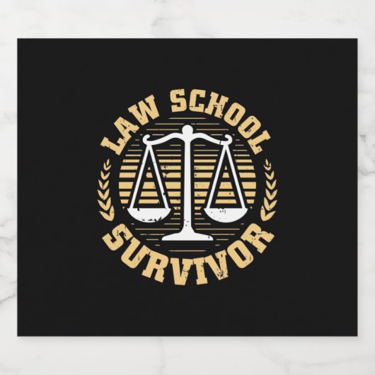 Law School Survivor Sparkling Wijnetiket (Enkel label)