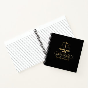 Law Student - Black en Gold Notitieboek