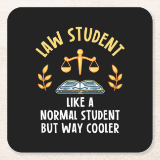 Law Student Way Clooler Vierkante Kartonnen Onderzetter