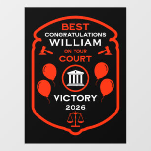 Law Victory Celebration Gift Raamsticker