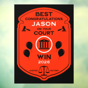 Law Victory Celebration Gift Raamsticker