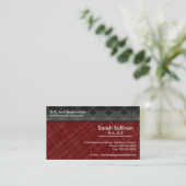 Law Visitekaartje - Red Grey Black Professional (Staand voorkant)
