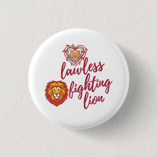 Lawless fighting lion ronde button 3,2 cm