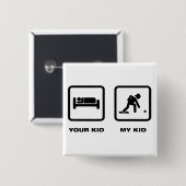 Lawn Bowl Vierkante Button 5,1 Cm (Voorkant /achterkant)