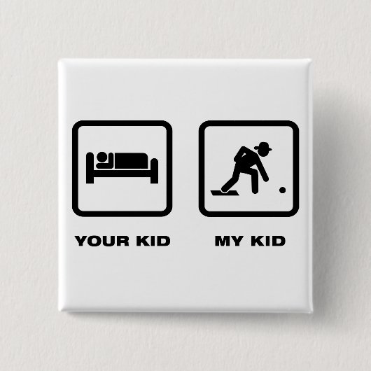 Lawn Bowl Vierkante Button 5,1 Cm (Voorkant)