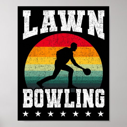 Lawn Bowling Bowler Poster (Voorkant)