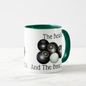 Lawn Bowls Bowled Beauful Logo, Mok (Voorkant rechts)