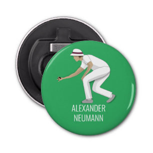 Lawn Bowls Button Flesopener