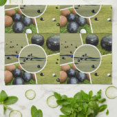 Lawn Bowls Five Afbeelding Collage, Dish Towel Theedoek (Gevouwen)