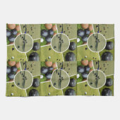Lawn Bowls Five Afbeelding Collage, Dish Towel Theedoek (Horizontaal)