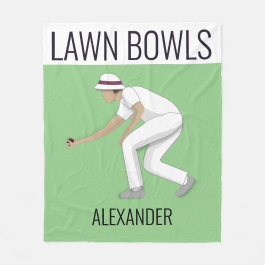 Lawn Bowls Fleece Deken (Voorkant)