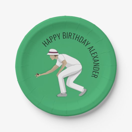 Lawn Bowls Papieren Bordje (Voorkant)