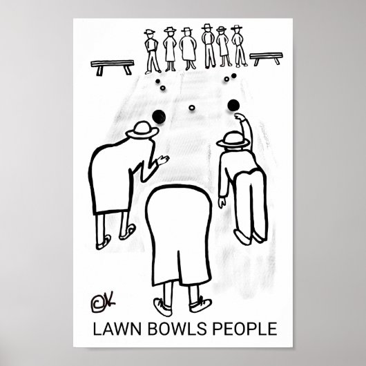 Lawn Bowls People Poster (Voorkant)