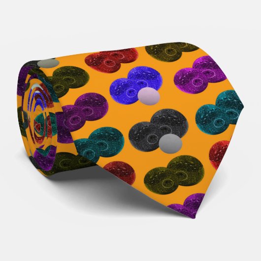 Lawn Bowls Pop Art Pattern Stropdas (Opgerold)