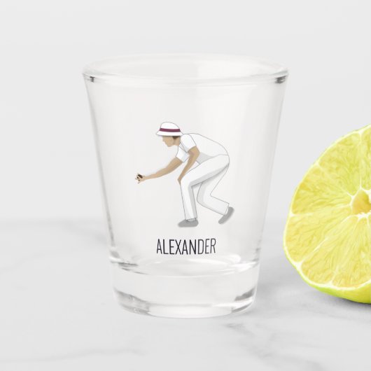 Lawn Bowls Shot Glas (Voorkant)