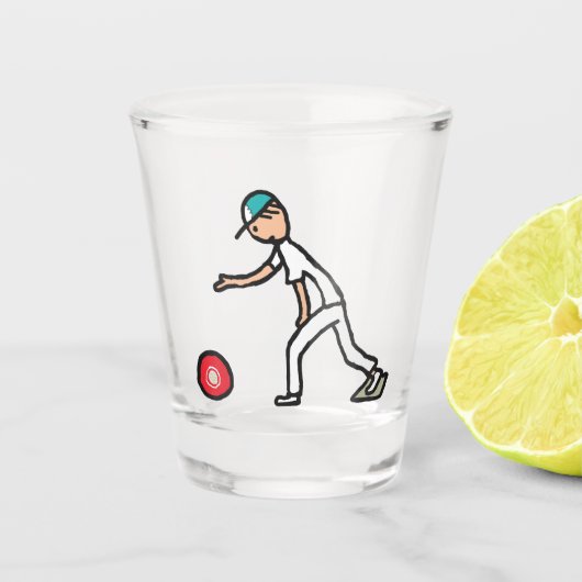 Lawn Bowls Shot Glas (Voorkant)