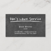 Lawn Care Chalkboard-script Visitekaartje (Voorkant)