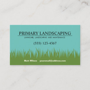 Lawn Care Landscaper Service Grass Visitekaartje