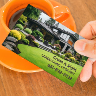 Lawn Care Landscaping Business Card Template Visitekaartje