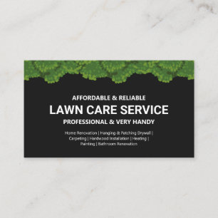 Lawn Care & Landscaping Professional Service (zwar Visitekaartje