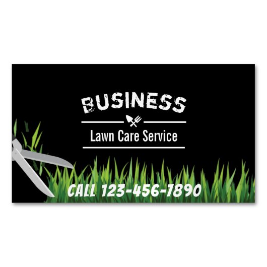 Lawn Care & Landscaping Service Professional Visitekaartje Magneet (Voorkant)