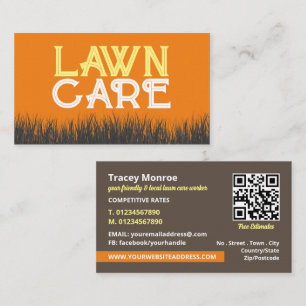 Lawn Care Logo, Lawn Care Services Visitekaartje