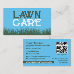 Lawn Care Logo, Lawn Care Services Visitekaartje