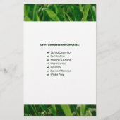 Lawn Care Service Business Invoice Briefpapier (Achterkant)