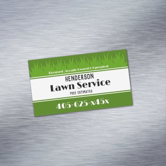 Lawn Care-service Magnetisch Visitekaartje (Voorbeeld)