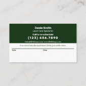 Lawn Care Service Modern Combo Thank You & Afsprakenkaartje (Achterkant)