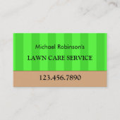 Lawn Care Service Simple Green Grass Maintenance Visitekaartje (Voorkant)
