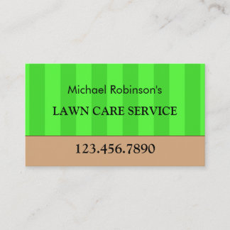 Lawn Care Service Simple Green Grass Maintenance Visitekaartje