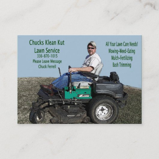 Lawn Care-service Visitekaartje (Voorkant)