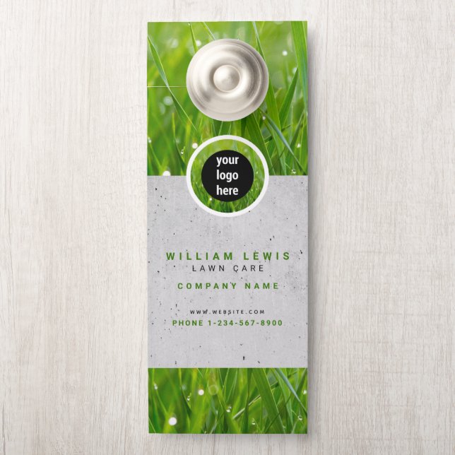 Lawn Care Simple Business Logo Landscape (Op knop)