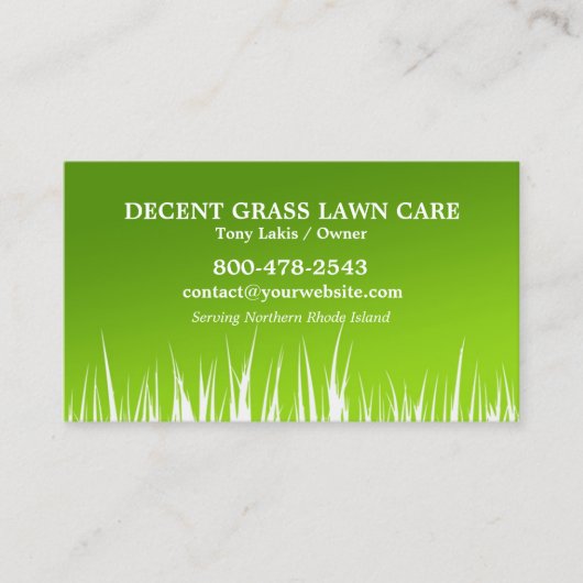 Lawn Care Visitekaartjes (Voorkant)