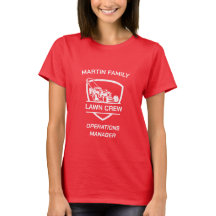 Lawn Crew Matching Family Shirt Mom Operations Mgr