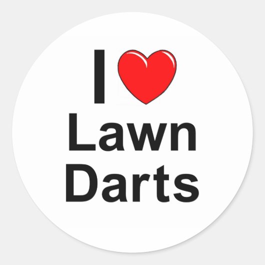 Lawn Darts Ronde Sticker (Voorkant)