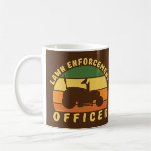 LAWN EnFORCEMENT OFFICER grappige tuiniercadeau Koffiemok
