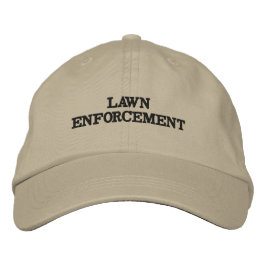 Lawn Enforcement Tan & Black Hat Geborduurde Pet