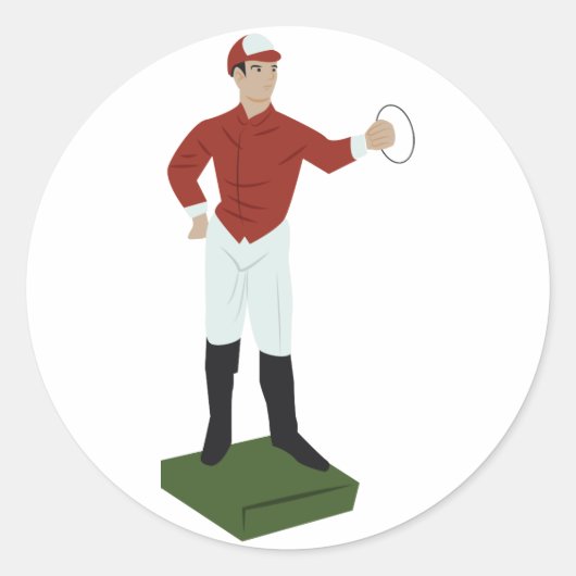 Lawn Jockey Ronde Sticker (Voorkant)