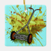 Lawn Mower Keramisch Ornament (Voorkant)