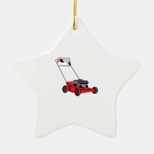 LAWN MOWER KERAMISCH ORNAMENT