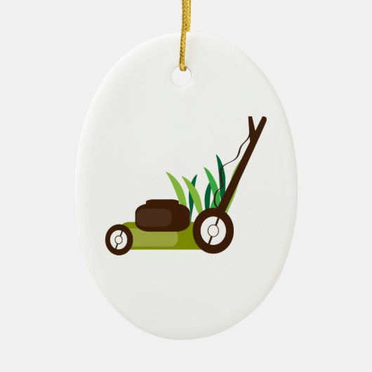 Lawn Mower Keramisch Ornament (Voorkant)