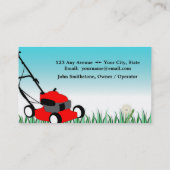 Lawn Mower | Landschapsontwerp | Grondbewaardienst Visitekaartje (Achterkant)