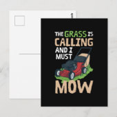 Lawn Mower Lawn Care Briefkaart (Voorkant / Achterkant)