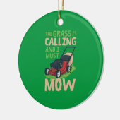 Lawn Mower Lawn Care Keramisch Ornament (Links)