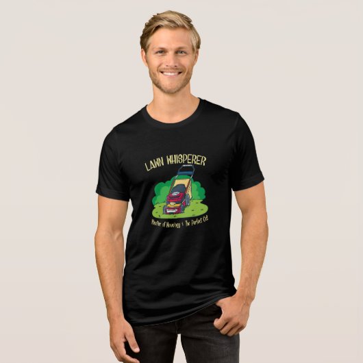 Lawn Mower - Lawn Whisperer Tri-Blend Shirt (Voorkant volledig)